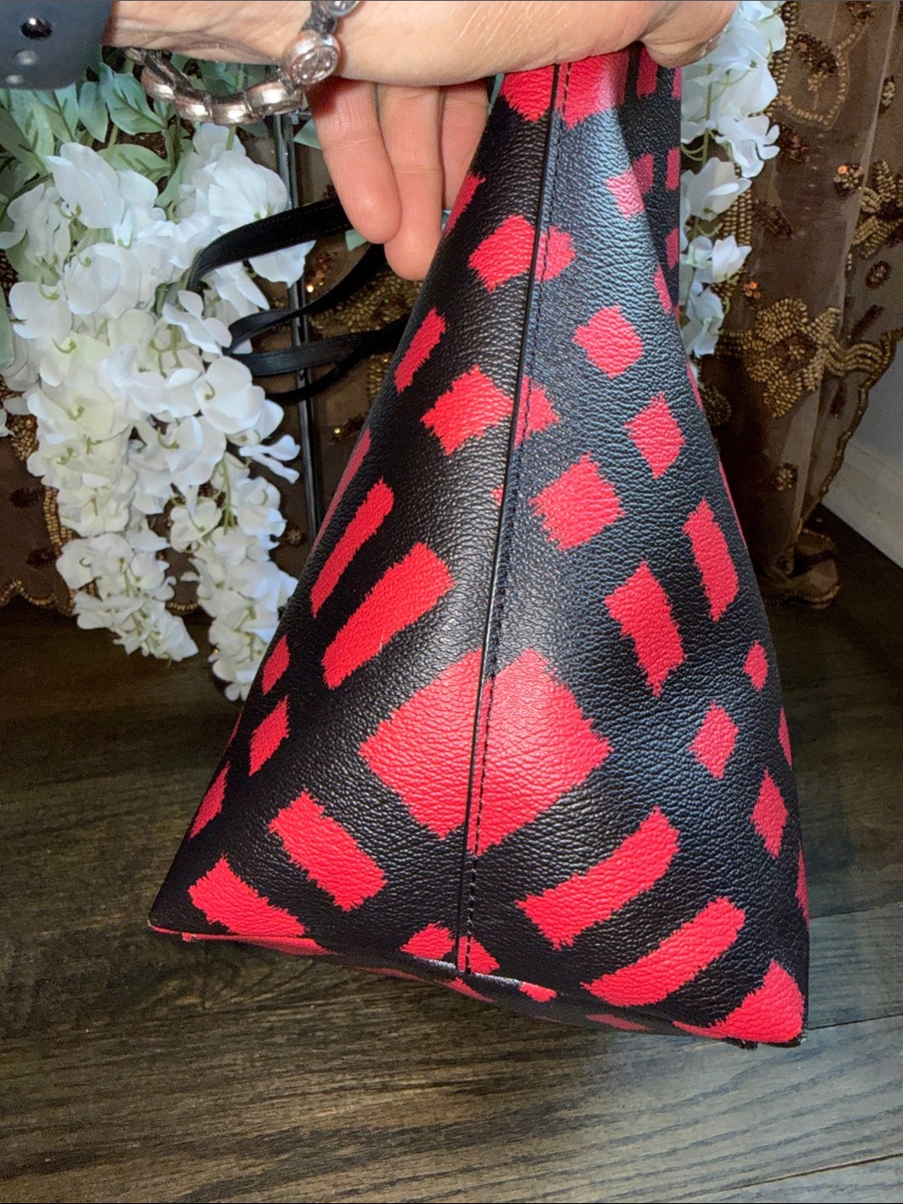 Coach Women's Black & Red Patterned Tote Bag - Picture 8 of 16